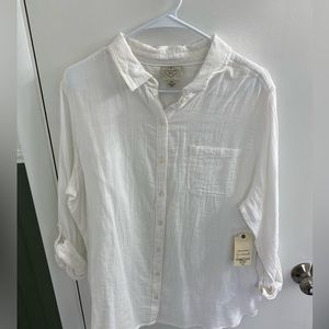 NWT Saint John’s Bay long sleeve button down - size XXL
